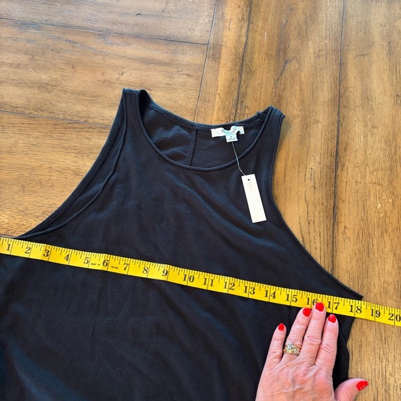 NWT Madewell Black Softfade Cotton CoverUp Tank Dress, Medium, Vacation Beach - Picture 7 of 10